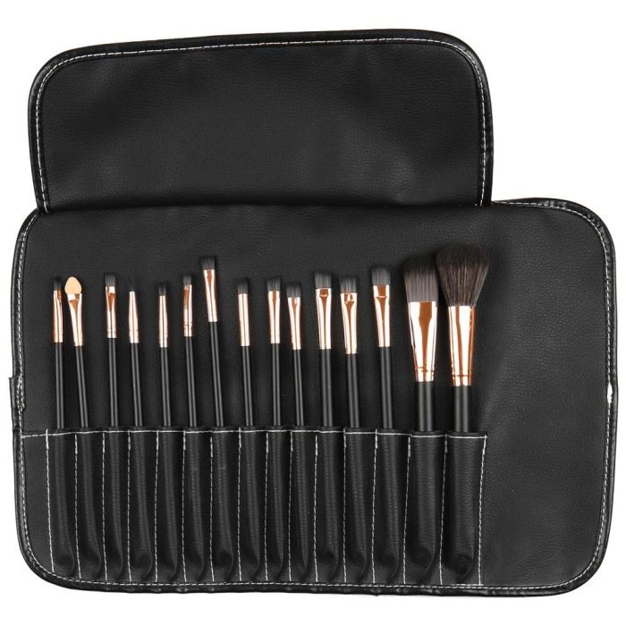 Estuche 15 Brochas Maquillaje Cosmetic Club