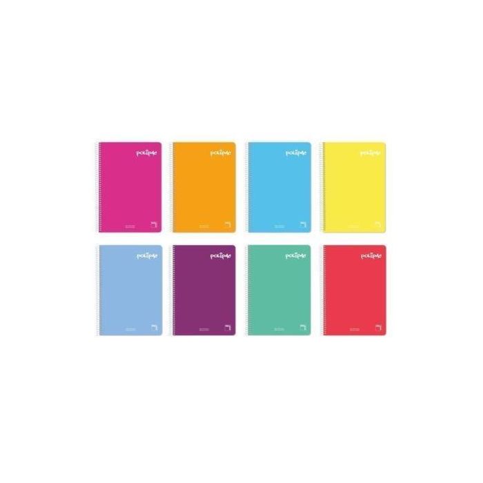 Pacsa Cuaderno Polipac 80H Folio 70 gr 1 Linea Tapas Pp Pack 5 Ud Colores Surtidos Pacsa Cuaderno Polipac 80H Folio 70 gr 1 Linea Tapas Pp Pack 5 Ud Colores Surtidos