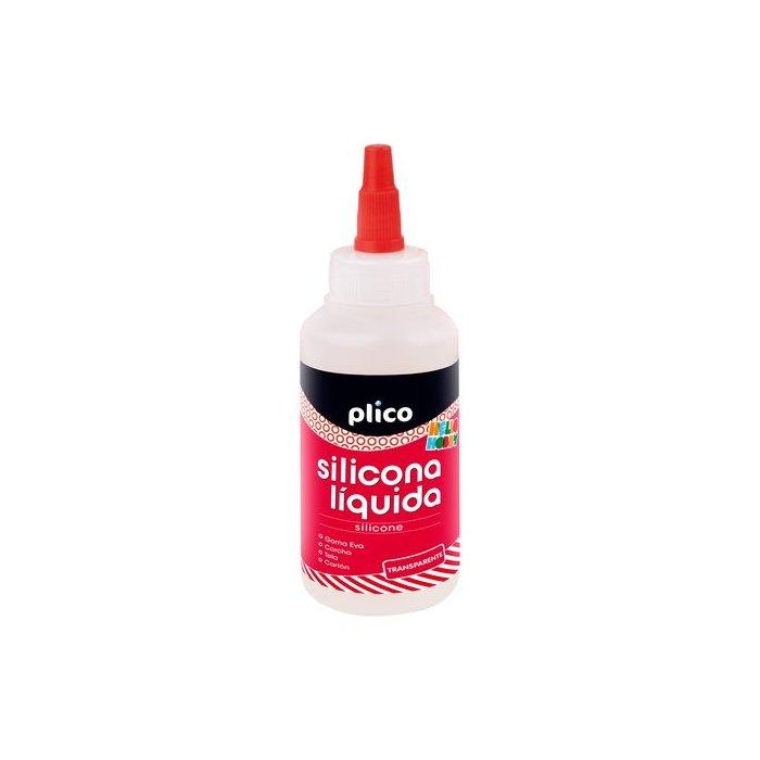 Plico Silicona Líquida Multiusos - Adhesivo Universal Transparente para Manualidades, Textiles y Más - Botella 100 mL