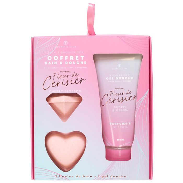 Set 3 Piezas Baño Flor Cerezo Cosmetic Club