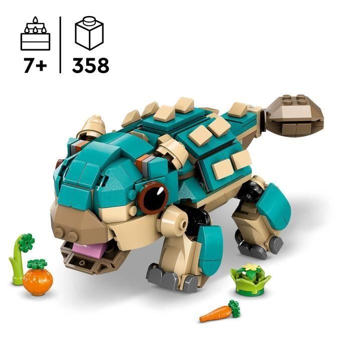 LEGO 76962 Jurassic World Baby Bumpy, el Anquilosaurio - Campamento Cretácico 1