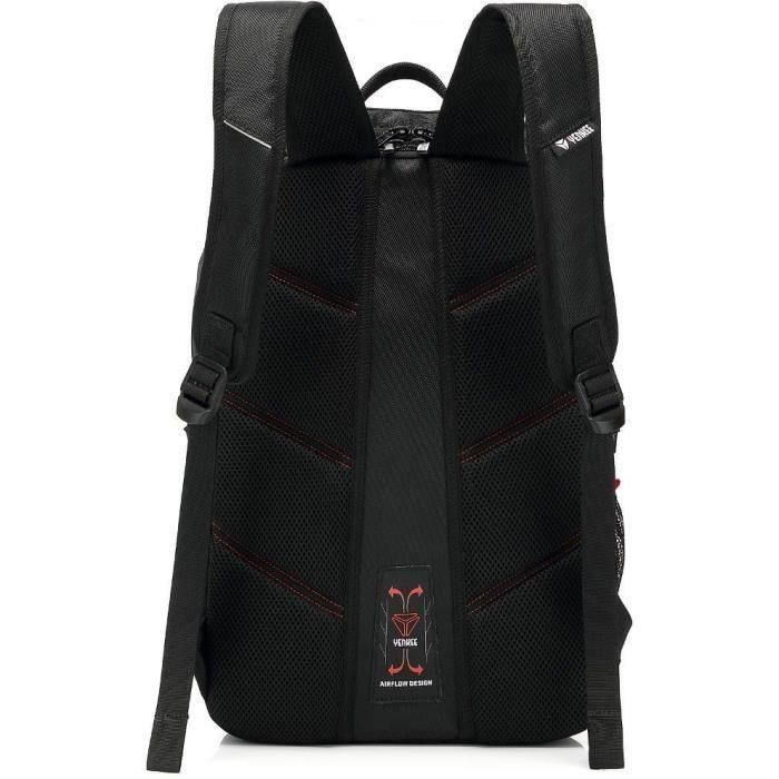 Yenkee YBB 1503 Mochila de Transporte SHIELD para ordenador portátil gaming de 15,6 pulgadas, resistente y con compartimento protector 4