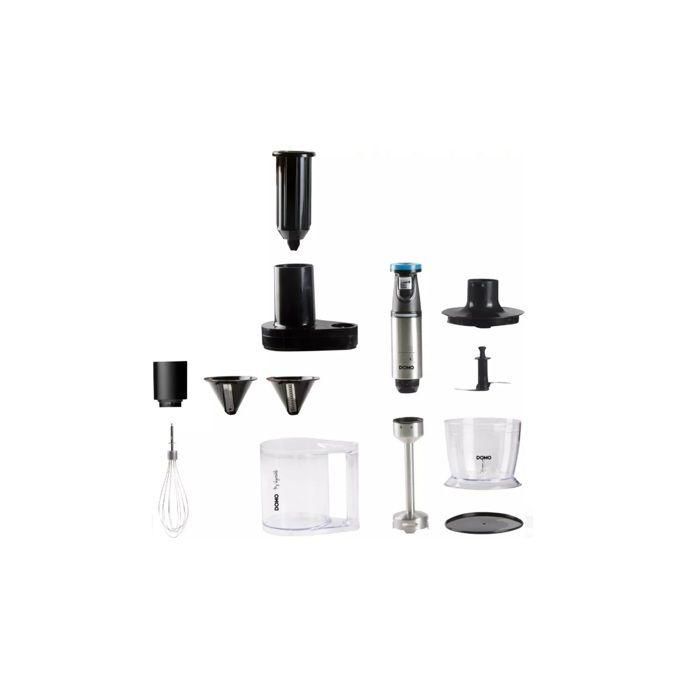 Set Batidora de Verduras My - DOMO - DO9254M - 800 W - Velocidad variable - 4 accesorios - Acero inoxidable 1 Set Batidora de Verduras My - DOMO - DO9254M - 800 W - Velocidad variable - 4 accesorios - Acero inoxidable 1