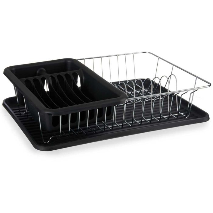 Escurreplato Plano Negro Bandeja Recipiente Kinvara 43X11CM (4 Unidades) 1 Escurreplato Plano Negro Bandeja Recipiente Kinvara 43X11CM (4 Unidades) 1
