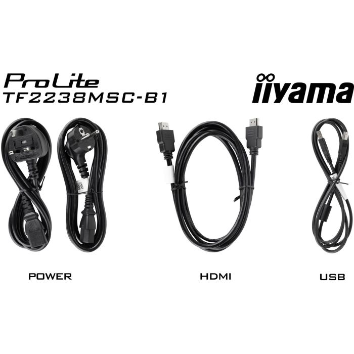 IIYAMA TF2238MSC-B1 Monitor táctil 21.5" (54.5cm) Full HD 16:9 M-Touch HDMI DisplayPort USB 8