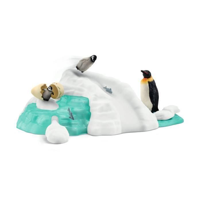 SCHLEICH- Familia de pingüinos en el témpano de hielo- 42661- Gama Wild Life 1