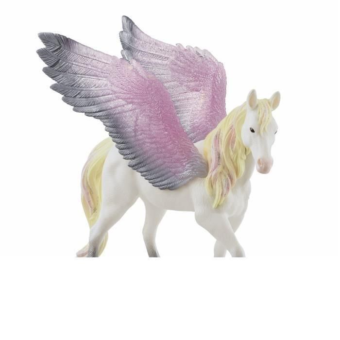 Figura de Pegaso alado - Con alas y melena brillantes - Figura de caballo divertida y duradera - Regalo para niños a partir de 5 años