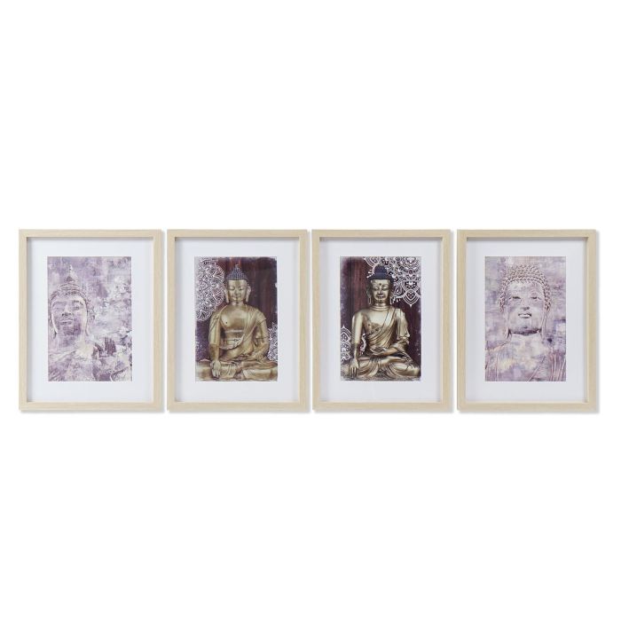 DKD Home Decor Cuadro Oriental con Buda, Set de 4 Unidades Surtidas Aleatoriamente, Dorado 2 x 45 x 35 cm, Material Ps 0 DKD Home Decor Cuadro Oriental con Buda, Set de 4 Unidades Surtidas Aleatoriamente, Dorado 2 x 45 x 35 cm, Material Ps 0