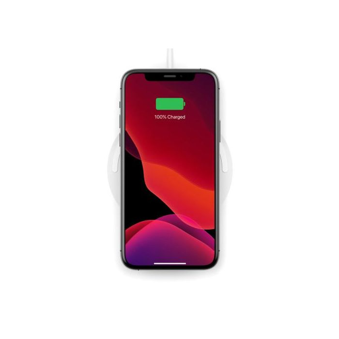 Belkin WIA001VFWH Cargador inalámbrico de auto para teléfono móvil con carga rápida Quick Charge 3.0, Blanco 1