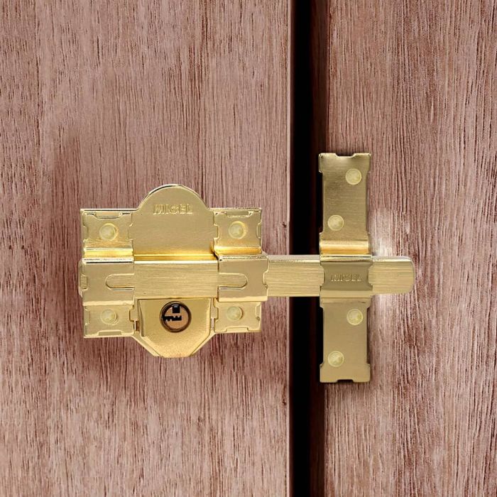 Cerrojo de seguridad Micel crr11 86l/50 Acero Latón 50 mm Sobreponer 3 Cerrojo de seguridad Micel crr11 86l/50 Acero Latón 50 mm Sobreponer 3