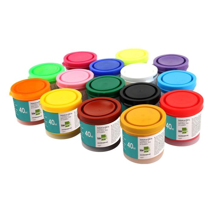 Tempera Liderpapel Escolar 40 mL Verde 5 unidades 5