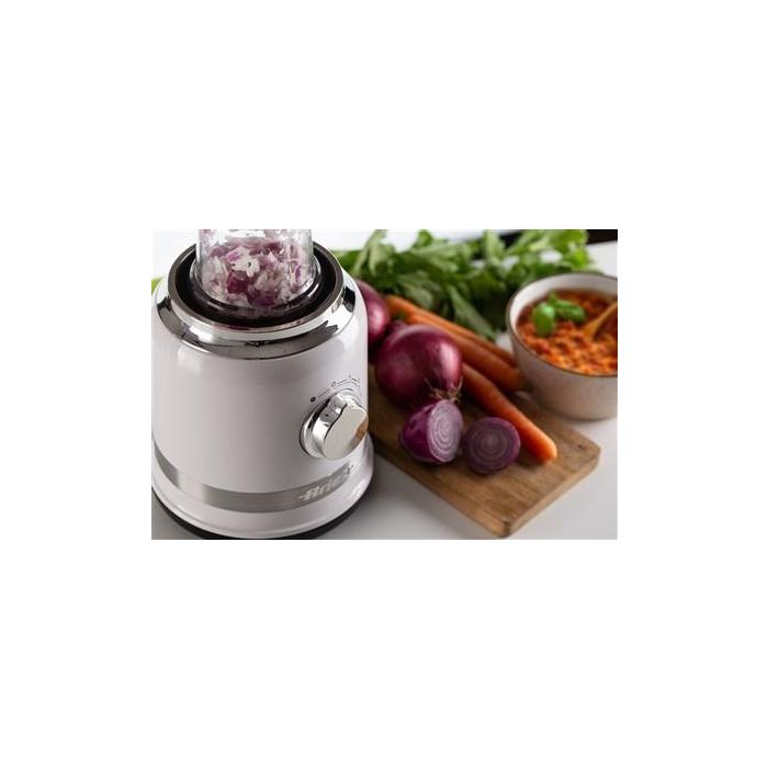 Ariete Batidora de Vaso Moderna Blanca con Vaso de Vidrio, 4 Cuchillas de Acero Inoxidable y 4 Velocidades 9 Ariete Batidora de Vaso Moderna Blanca con Vaso de Vidrio, 4 Cuchillas de Acero Inoxidable y 4 Velocidades 9