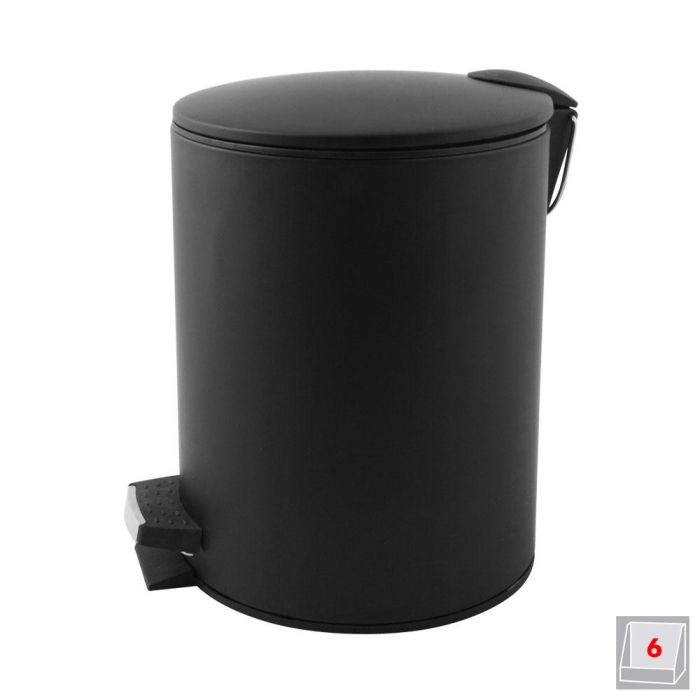 Cubo 3 L Negro Con Pedal Day