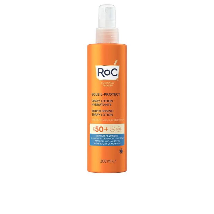 Roc PROTECCIÓN SOLAR spray hidratante SPF50+ 200 ml Protector solar corporal alta protección Roc PROTECCIÓN SOLAR spray hidratante SPF50+ 200 ml Protector solar corporal alta protección