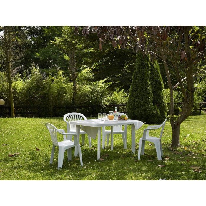 Ipae Progarden Mesa ovalada Faro para exterior en blanco de resina 72x137x85 cm 1 Ipae Progarden Mesa ovalada Faro para exterior en blanco de resina 72x137x85 cm 1
