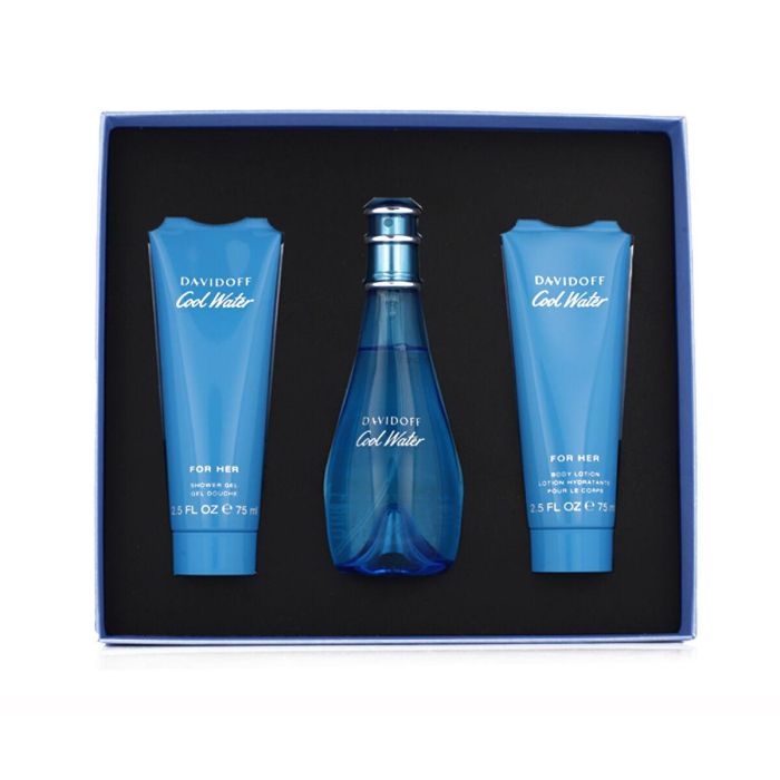 Set de Perfume Mujer Davidoff Cool Water 3 Piezas