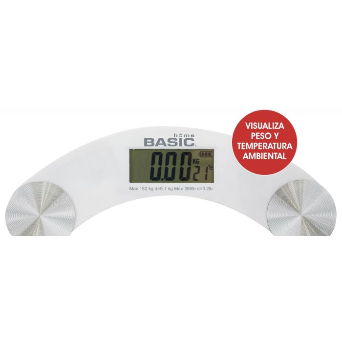 Báscula de baño digital Basic Home 150 kg (6 Unidades) 6 Báscula de baño digital Basic Home 150 kg (6 Unidades) 6