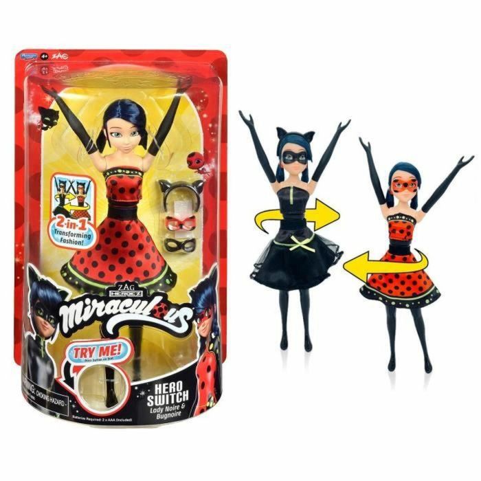 Muñeca Transformable Mariquita - BANDAI - Miraculous 26 cm - Cambio de ropa