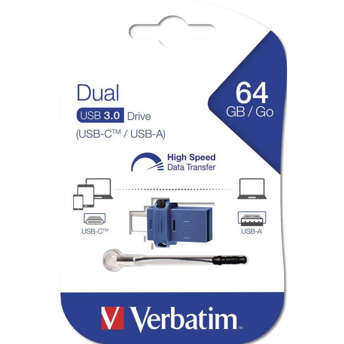 Verbatim 64 GB, USB-C/USB 3.0, 34 x 19 x 7 mm 4 Verbatim 64 GB, USB-C/USB 3.0, 34 x 19 x 7 mm 4