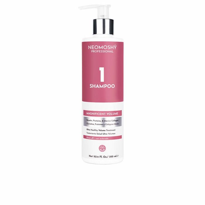 Neomoshÿ MAGNIFICENT VOLUME Champú Volumen y Fuerza con Keratina para Cabello Débil y Fino Sin Parabenos 300 ml