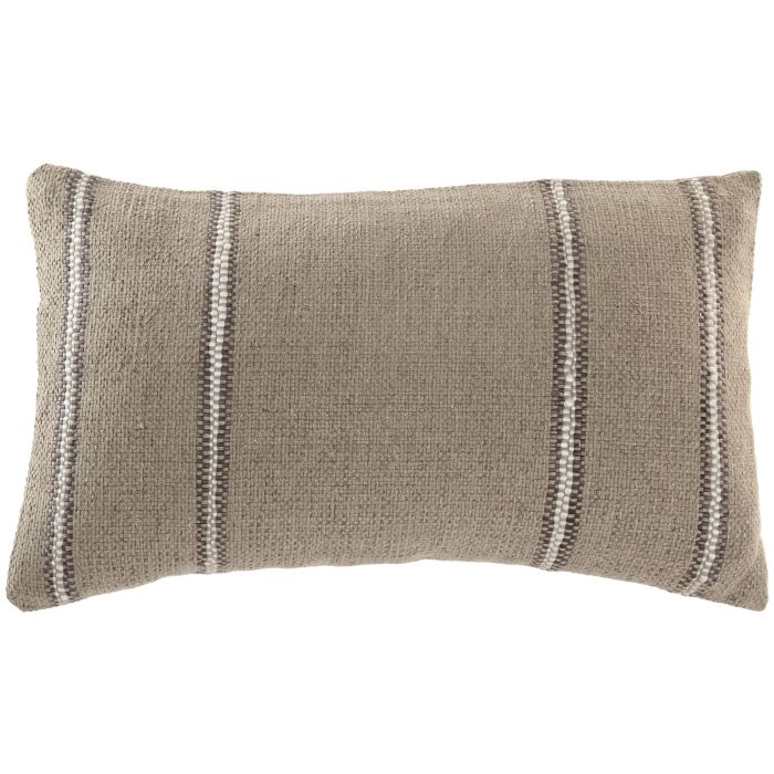 DKD Home Decor Cojín Tradicional de Algodón, Velvet y Poliéster Natural 30 x 50 cm (2 Unidades)