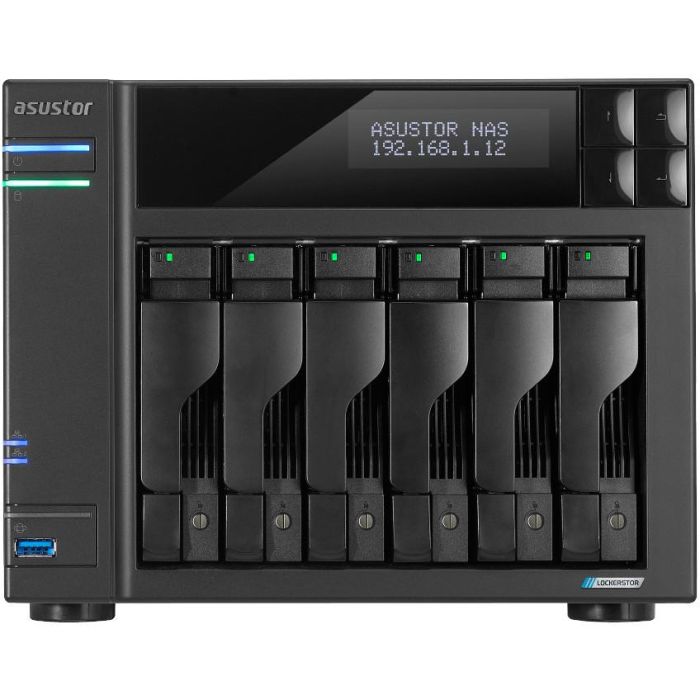 Asustor LOCKERSTOR 6 Servidor NAS Tower 6 Bahías Intel Celeron N5105 8GB DDR4 Dual 2.5GbE 1