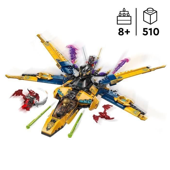 LEGO 71833 NINJAGO El súper avión de tormenta de Ras y Arin - Juego de Construcción para 8 años 1