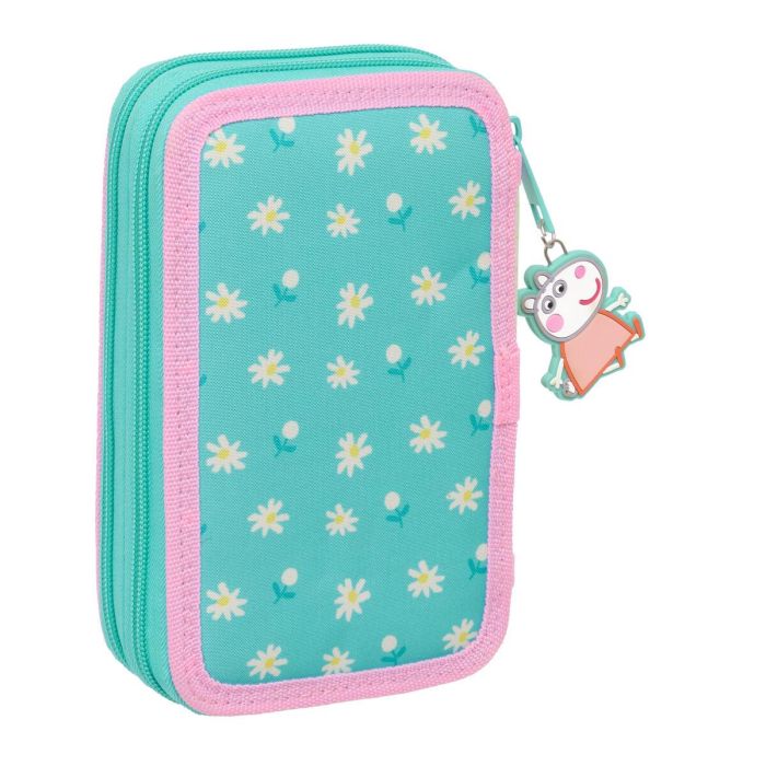 Estuche Escolar con Accesorios Peppa Pig Pretty flowers Amarillo Menta 12.5 x 19.5 x 4 cm 29 Piezas 4