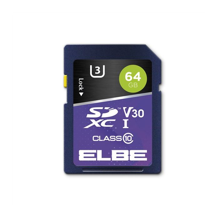 Tarjeta Sd 64Gb Para Resolución 4K U3 ELBE SD-3064 2