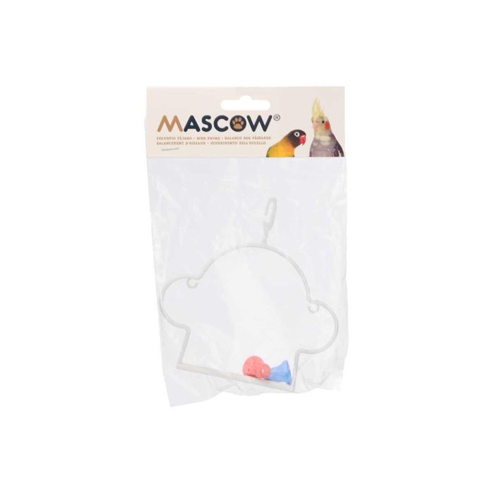 Columpio Cascabeles Accesorio Jaula Blanco Mascow 13X13CM (24 Unidades) 1 Columpio Cascabeles Accesorio Jaula Blanco Mascow 13X13CM (24 Unidades) 1