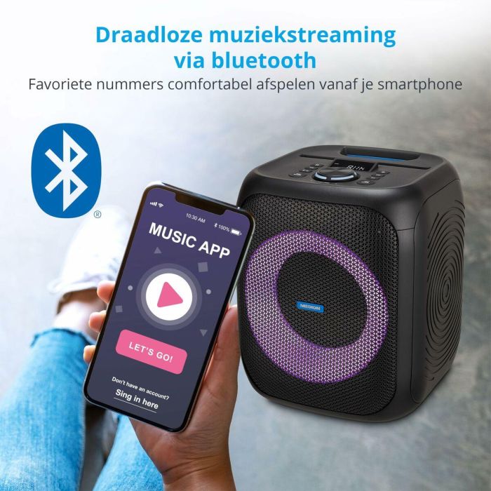 Altavoz Bluetooth Portátil Medion Negro 50 W 9