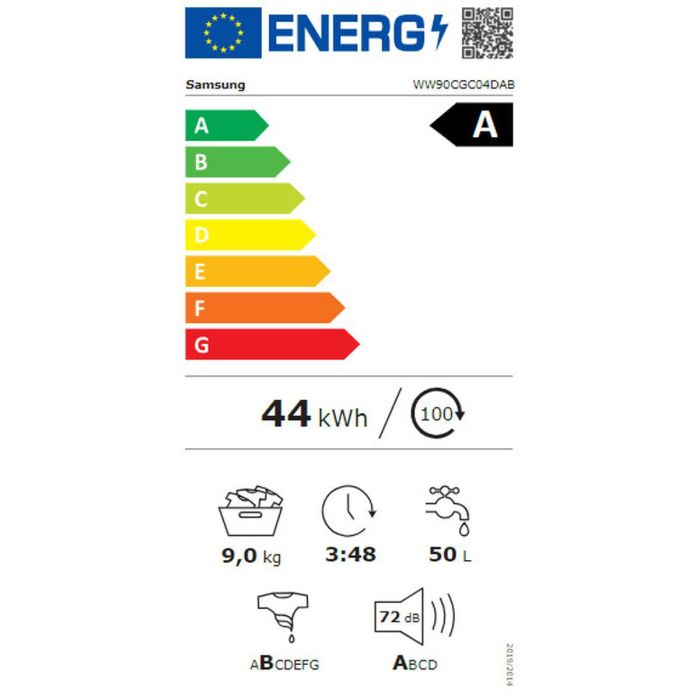 Lavadora Samsung WW90CGC04DABEC 60 cm 1400 rpm 9 kg 1