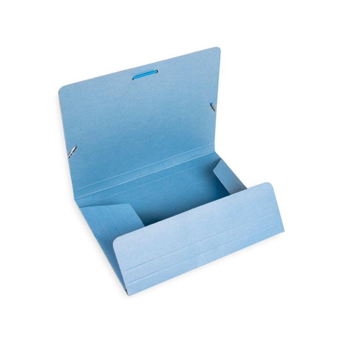 Carpeta Liderpapel Gomas Cuarto 3 Solapas Carton Pintado Azul 6