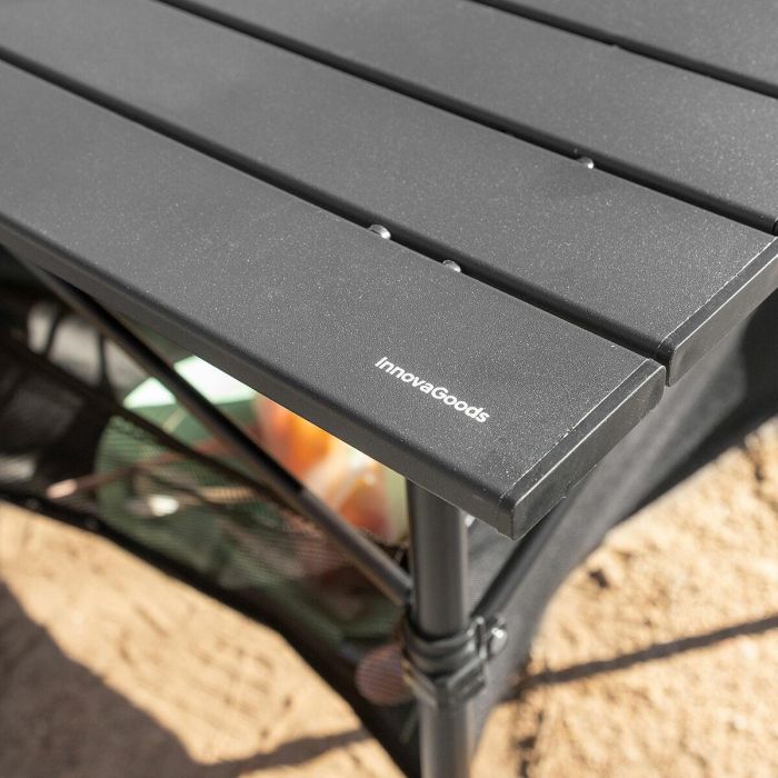 Mesa de Camping Plegable con Cesta y Funda Folble InnovaGoods 2 Mesa de Camping Plegable con Cesta y Funda Folble InnovaGoods 2