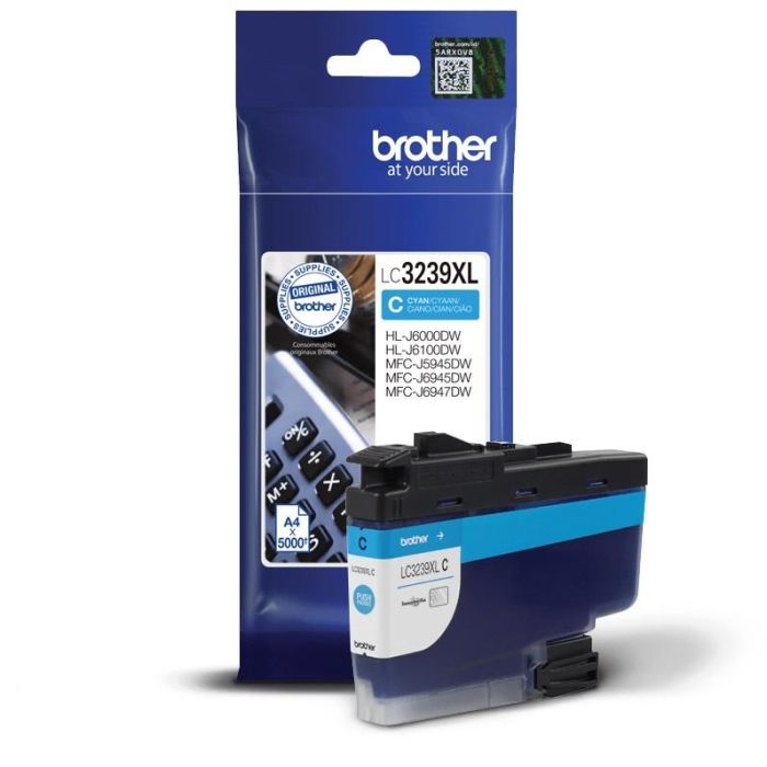 BROTHER Cartucho de tinta cian de larga duracion LC3239XLC 2