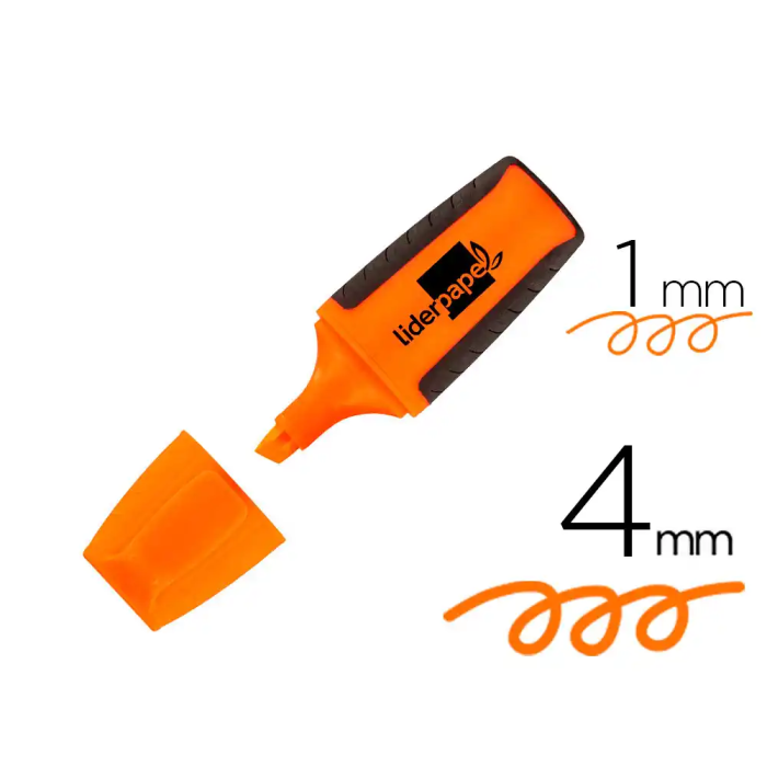 Liderpapel Rotulador Mini Fluorescente Naranja Punta Biselada 1-4mm 0 Liderpapel Rotulador Mini Fluorescente Naranja Punta Biselada 1-4mm 0