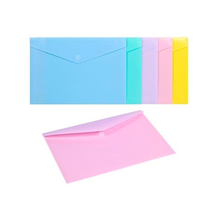 Carchivo Sobre Folio C-Velcro Pp Soft 200 Micras Pack 10 Colores Surtidos Pastel Carchivo Sobre Folio C-Velcro Pp Soft 200 Micras Pack 10 Colores Surtidos Pastel