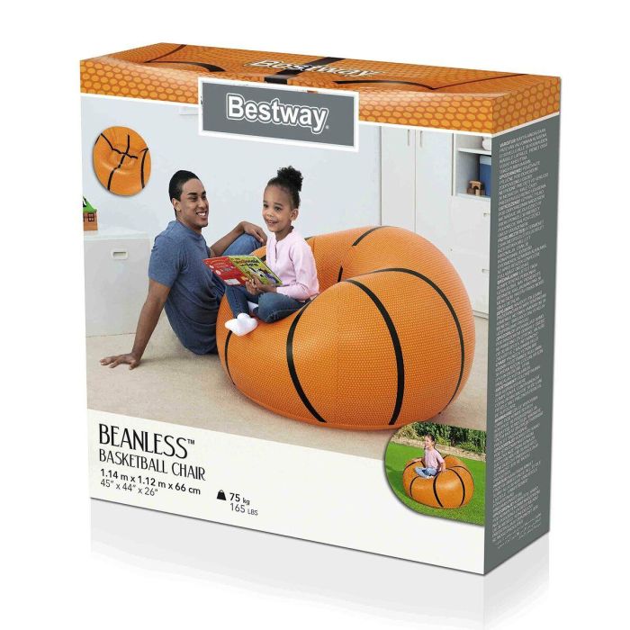 Bestway Sillon Hinchable Gigante Baloncesto 114x112x66 cm +6 Años Interior y Jardin 75103 15