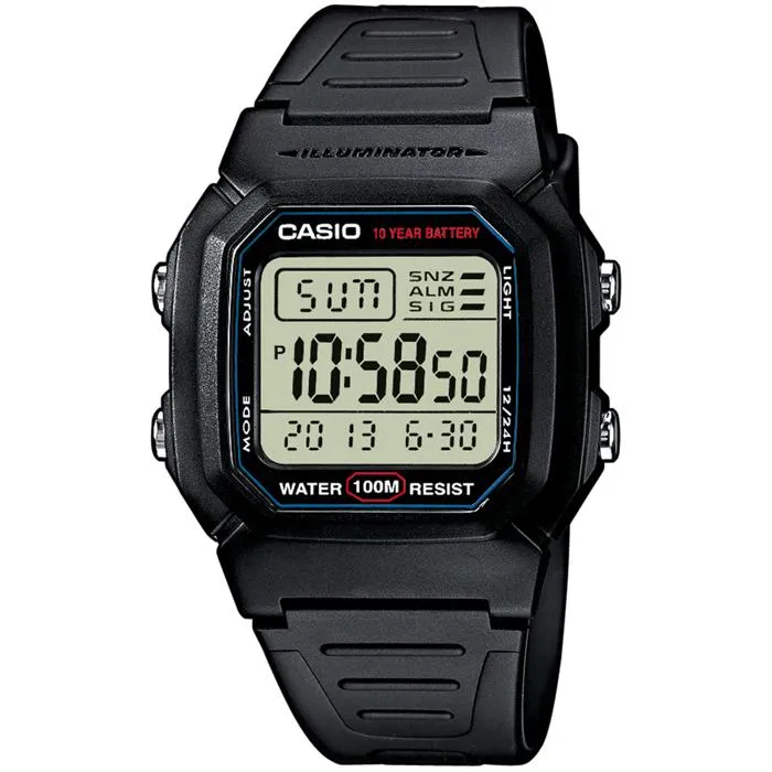 Casio W800H1AVES Reloj de Hombre Quartz Chronograph Digital Cronógrafo Resina 10 ATM