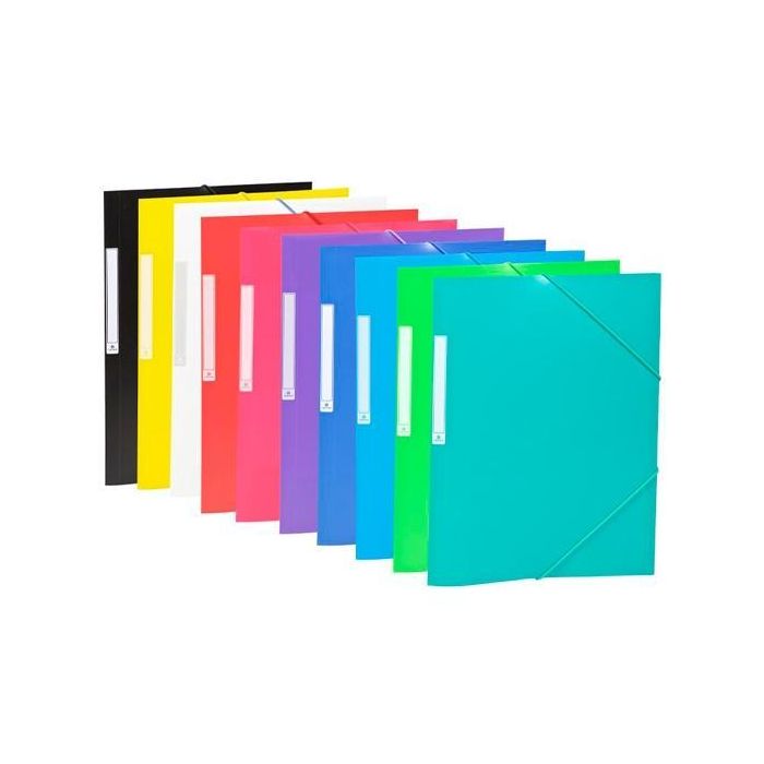 Carchivo Carpeta 3 Solapas Folio con Gomas, Opaca, Expositor 50 Unidades Colores Surtidos Carchivo Carpeta 3 Solapas Folio con Gomas, Opaca, Expositor 50 Unidades Colores Surtidos