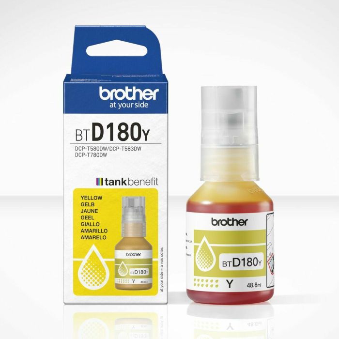 Brother BTD180Y Botella de Tinta Amarilla 5000 Páginas Consumible Original para Impresoras Brother 9