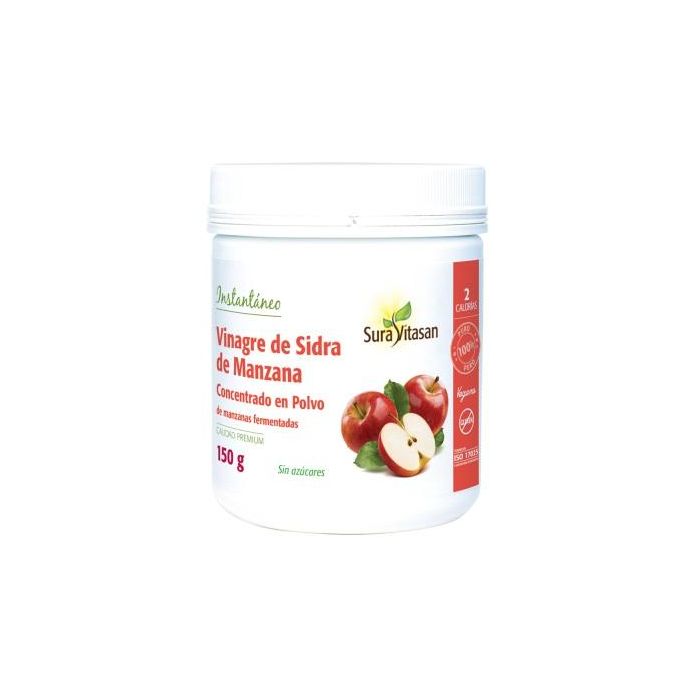 SURA VITASAN Vinagre de Sidra de Manzana en polvo, fermentado de zumo de manzana, 150g