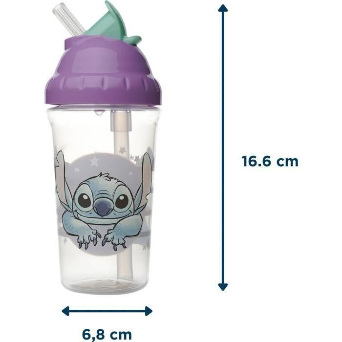 Vaso con pajita - THERMOBABY - 295 ml - Antigoteo - Lilo & Stitch 2