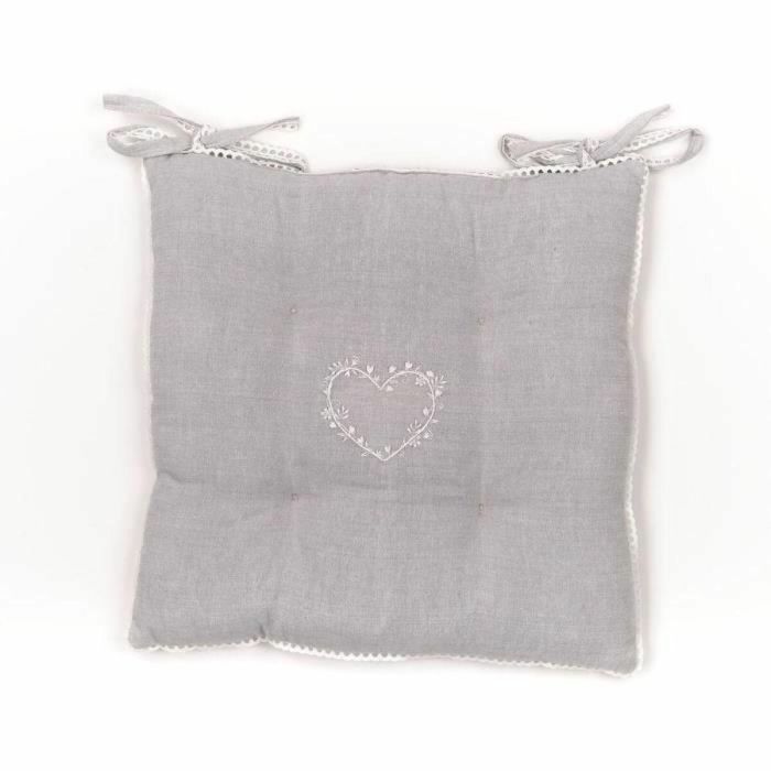 Asiento acolchado - HOY - CHARME - Chambray x Petite Broderie Constance - 40 x 40 cm 2 Asiento acolchado - HOY - CHARME - Chambray x Petite Broderie Constance - 40 x 40 cm 2
