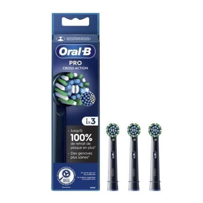 Cabezales de cepillo de dientes Oral-B Pro Cross Action Negro - 3 unidades