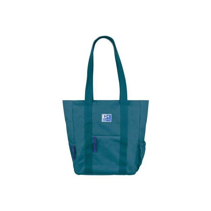 Oxford Tote Bag B-Trendy Oxfbag Rpet Aqua - Bolsillos múltiples, acolchado PC/Tablet, organizadores multifuncionales