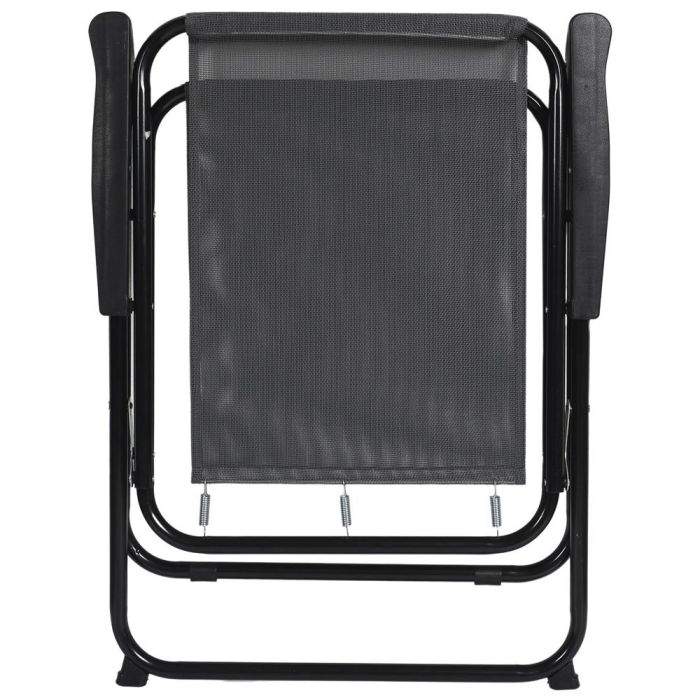 Home Deco Factory Silla Plegable Gris - Acero, Poliéster y Plástico PP, Ideal para Exteriores, Resiste Lluvia y Sol, Tratamiento UV, 45x54 cm; h.84 cm 4 Home Deco Factory Silla Plegable Gris - Acero, Poliéster y Plástico PP, Ideal para Exteriores, Resiste Lluvia y Sol, Tratamiento UV, 45x54 cm; h.84 cm 4