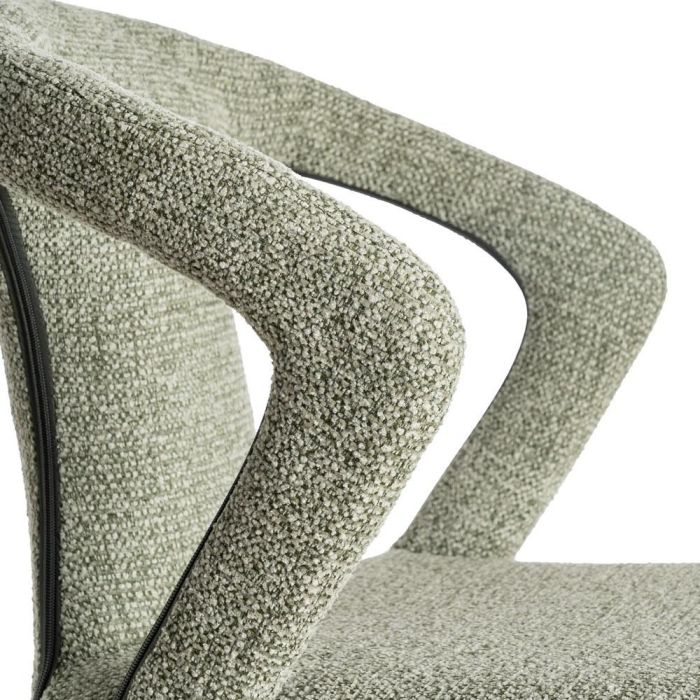 Silla Jaspeado Verde Tejido Salón 52,50 X 59 X 79 cm