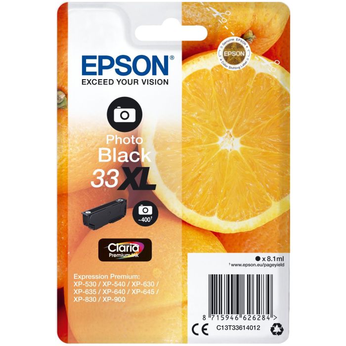 EPSON Expression Home XP-530/XP630/XP635/XP830 Cartucho Negro Foto 33XL