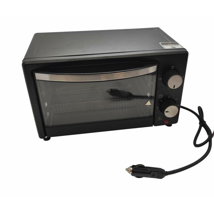Htc Equipement Horno Eléctrico 24V 300W 9L con Cable CA 90cm, Fusible, 2 Resistencias, Programador y Puerta de Cristal Alta Temperatura 2